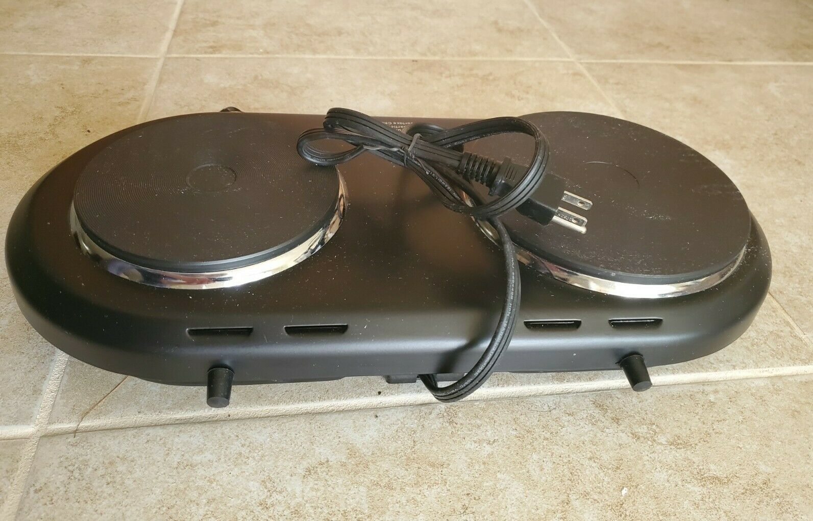 General Electric Dual Burner Hot Plate Model 169214 - Fresh Stock Dated February 2026