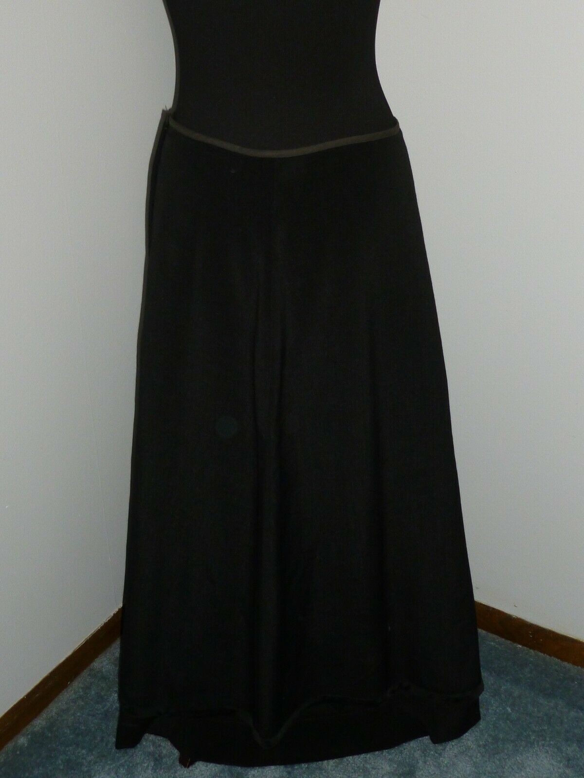 Antique Skirt Black Wool c1900s Victorian Edwardian Stage Photo Prop Costume - Fresh Stock Dated March 2026