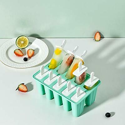 Popsicle Molds 10 Pieces Silicone Ice Pop Molds Popsicle Mold 10 Cavities-Green - Fresh Stock Dated December 2025