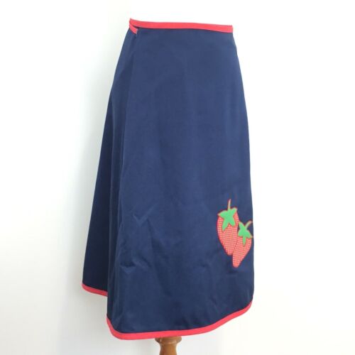 Vtg 70s Wrap Skirt With Strawberries High Waist Fit Great Look Womens Fits S/M - Fresh Stock Dated December 2025