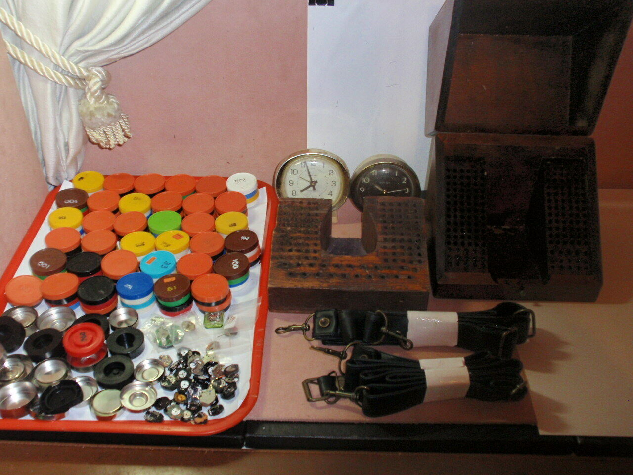 USA C&E Jewelry Tool& watch Staking Wood Box & Watch Movement case Lot #NBX JP26 - Fresh Stock Dated December 2025