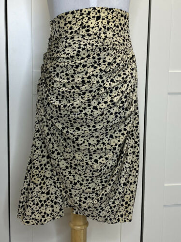 Lolita Lempicka Silk Tulip Ruched Skirt 38 XS/S Vtg Draped Pencil - Fresh Stock Dated February 2026