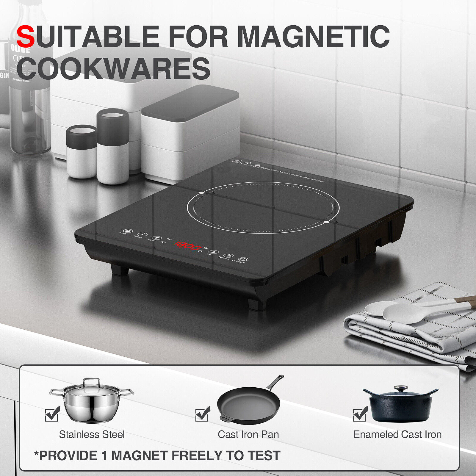 9 Power & 9 Temperature Levels Hot Plate, Child Lock & Timer Electric Stove - Fresh Stock Dated December 2025