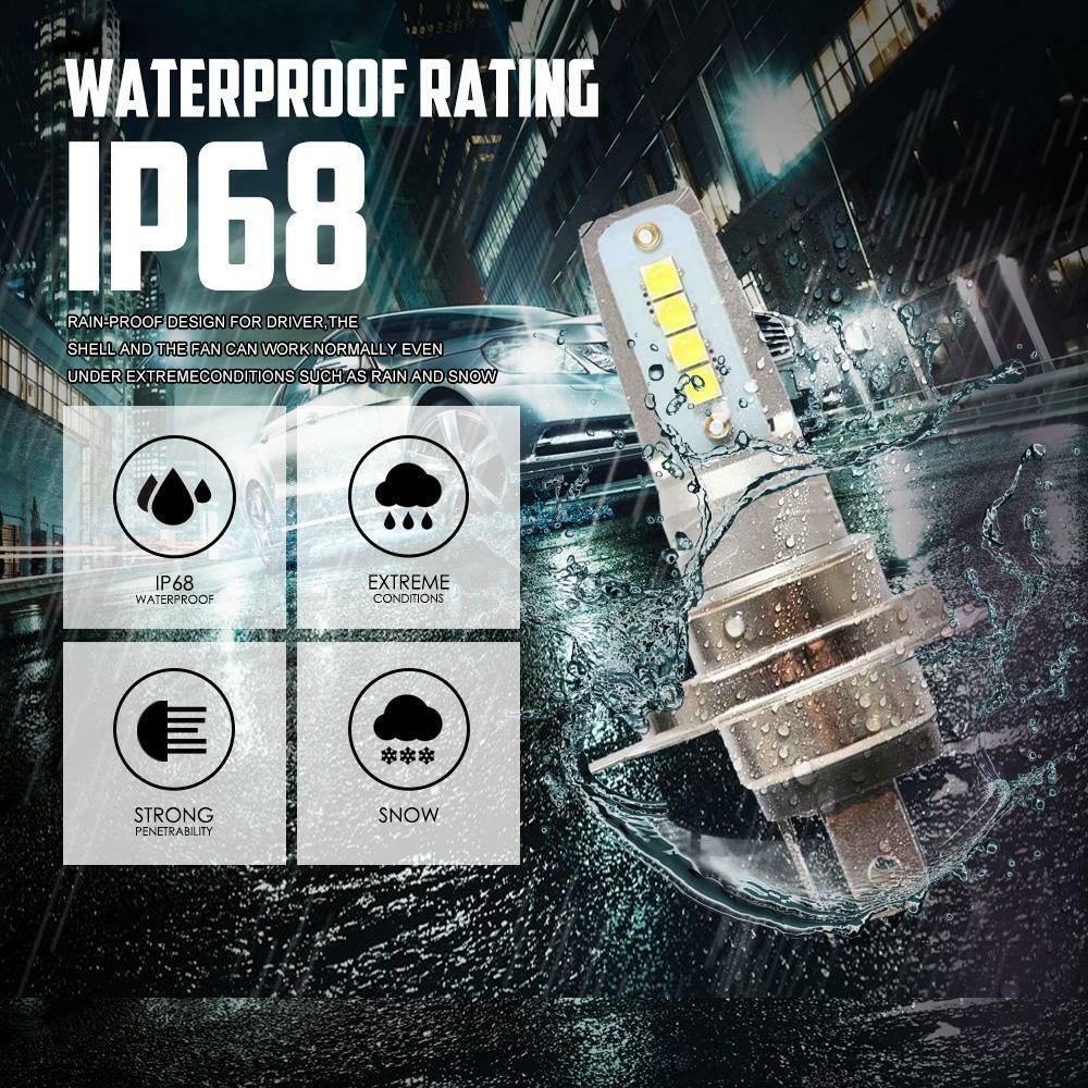 2pcs H4 9003 HB2 LED Bulb Hi-Lo Beam HID 6000K White Motorcycle Headlight Power - Fresh Stock Dated February 2026