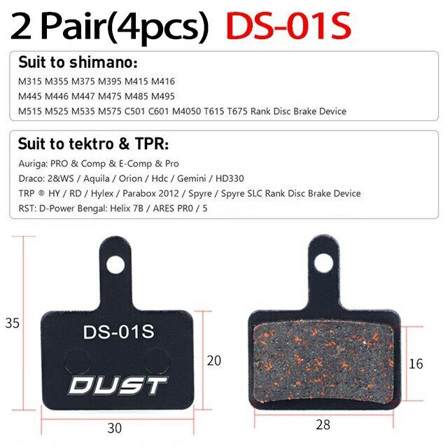 2 Pair (4pcs) MTB Bicycle Hydraulic Disc Ceramics Brake Pads For b01s SHIMANO - Fresh Stock Dated February 2026
