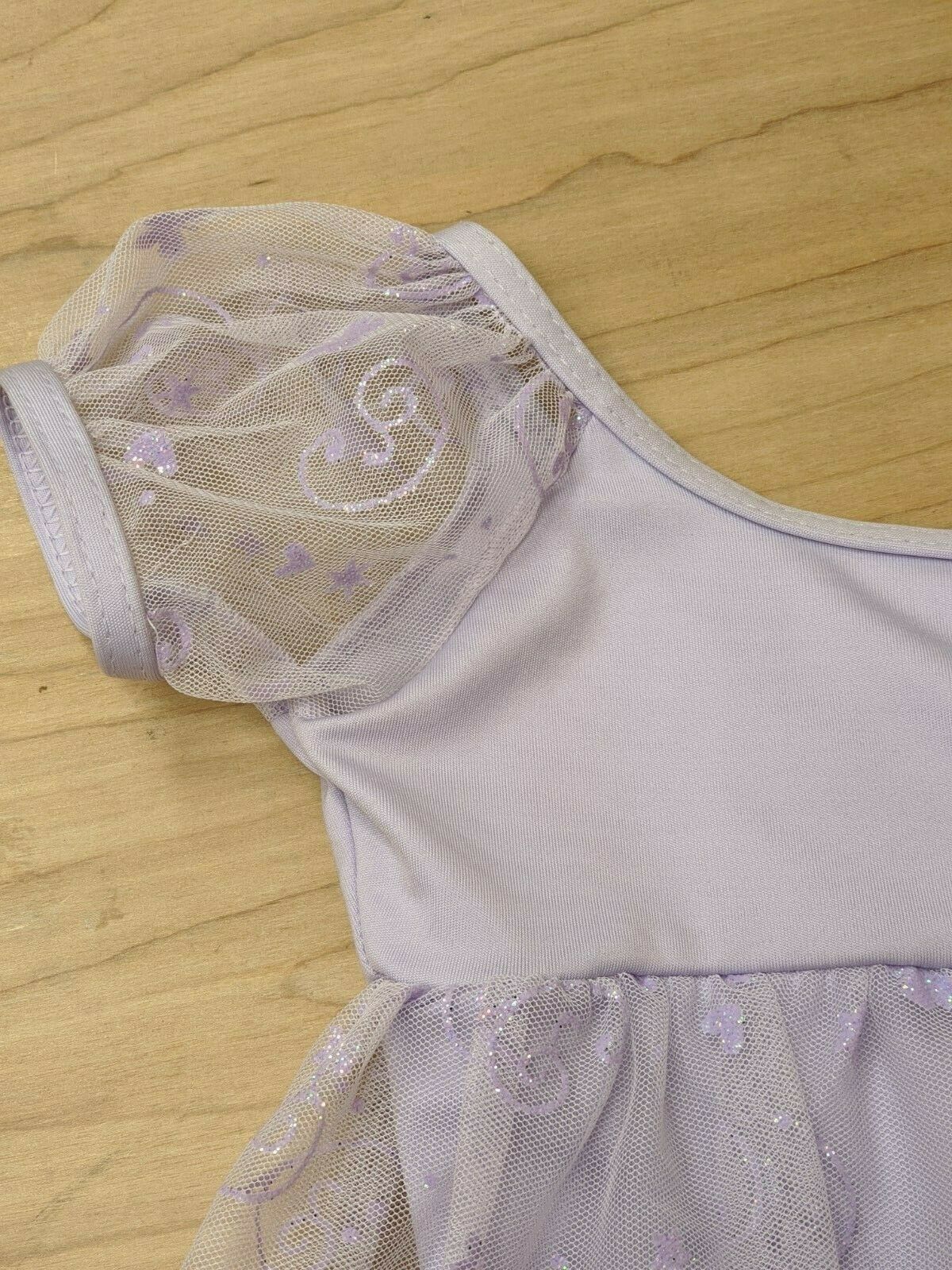 Capezio Ballet Dance Dress Purple Chiffon Puff Sleeve Empire Waist Skirt - Fresh Stock Dated December 2025