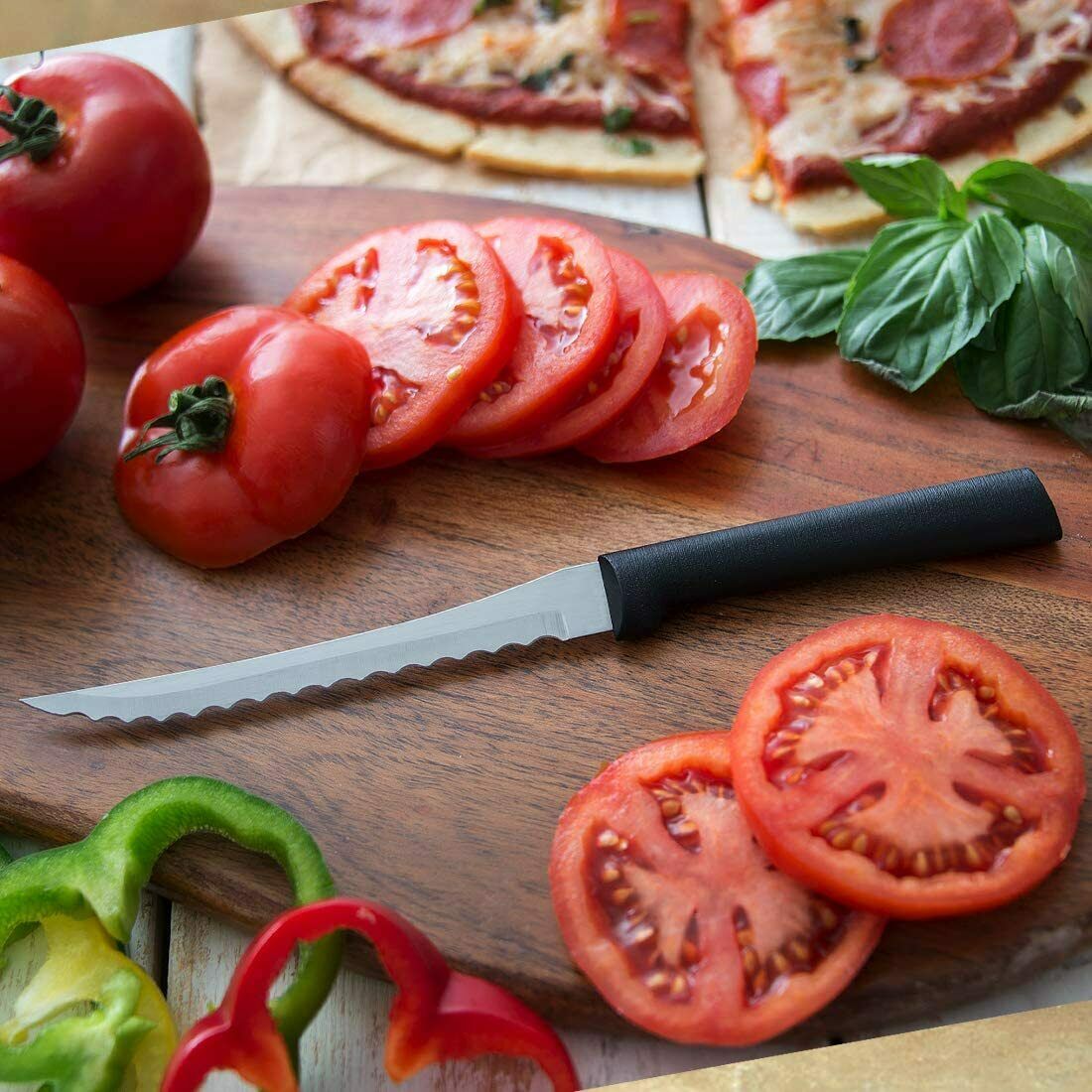 Rada Cutlery Tomato Slicing Knife Stainless Steel Blade Made in USA, 8-7/8 Inch - Fresh Stock Dated December 2025
