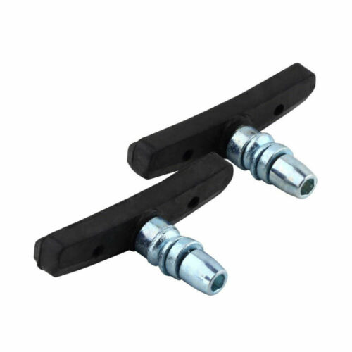 2 Pair Mountain Bike Cycling V Brake Holder Pads Rubber Durable Performance - Fresh Stock Dated February 2026