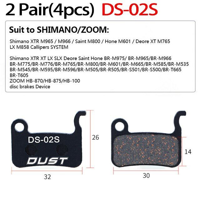 2 Pair (4pcs) MTB Bicycle Hydraulic Disc Ceramics Brake Pads For b01s SHIMANO - Fresh Stock Dated February 2026