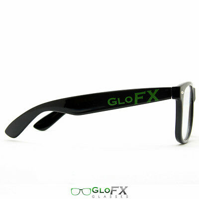 Black Ultimate Rave Glasses Hard Lens Optical 3d Prism GloFX Super Fast Shipping - Fresh Stock Dated February 2026