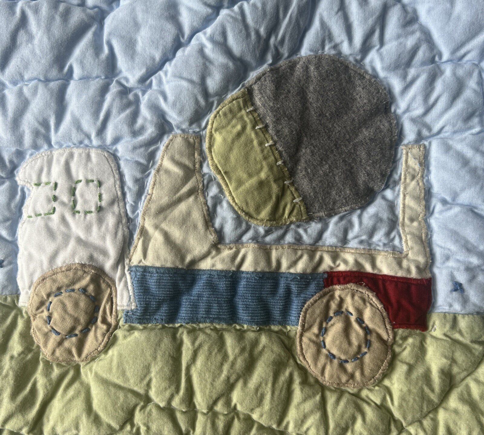 Pottery Barn Kids Quilted Toddler Pillow Sham Cement Truck 12” X 16” Boys - Fresh Stock Dated February 2026