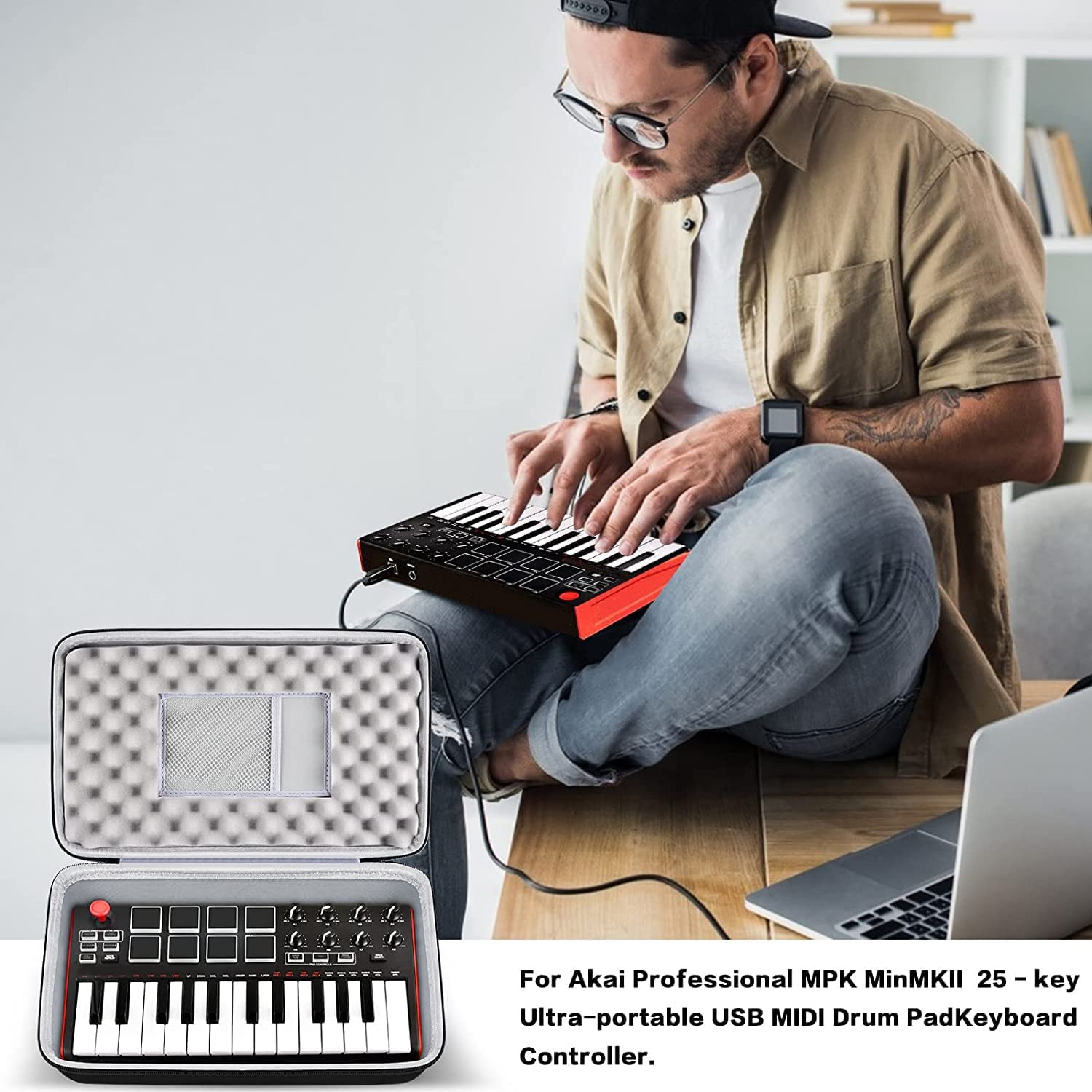 Controller Case Compatible with Akai Professional Mpk Mini Usb Midi Keyboard - Fresh Stock Dated February 2026