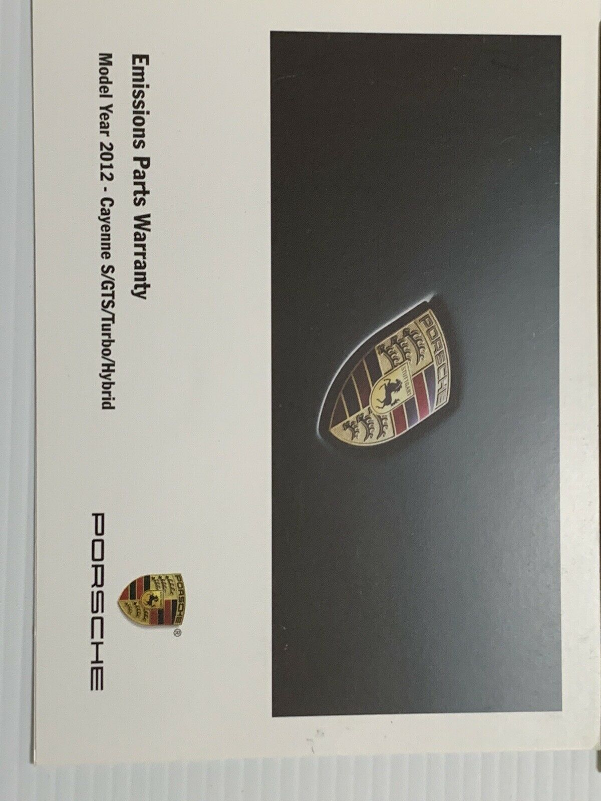 2012 PORSCHE CAYENNE S OWNERS MANUAL HANDBOOK GUIDE OEM - Fresh Stock Dated February 2026