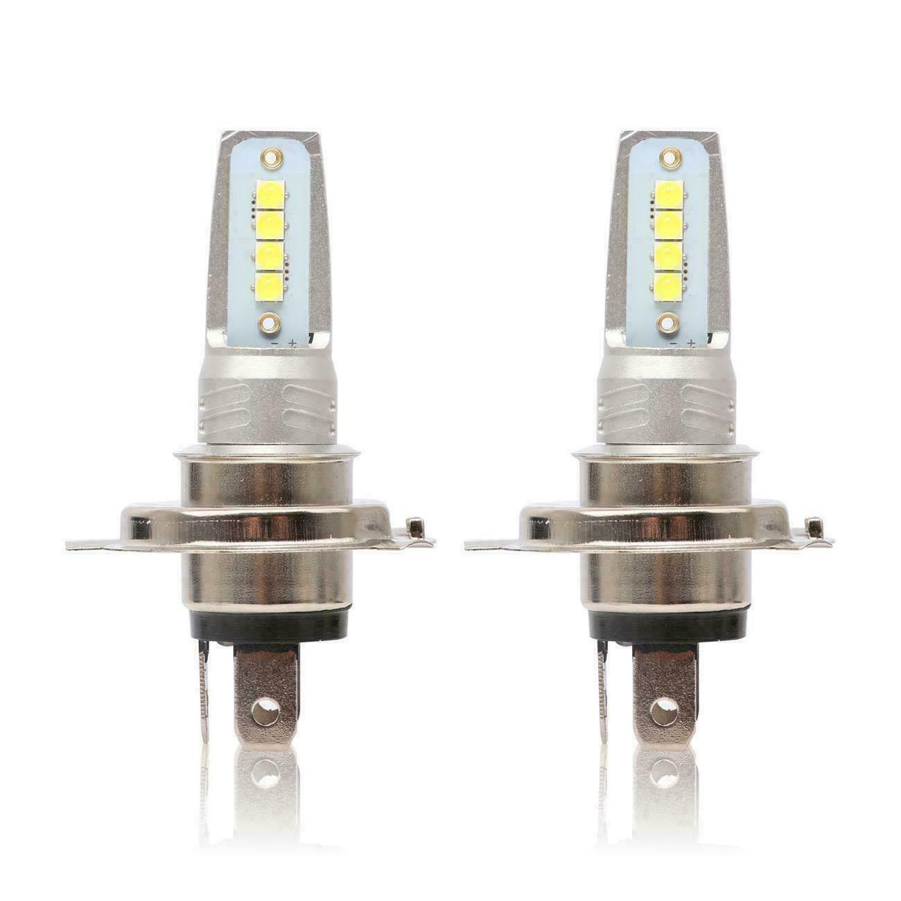 2pcs H4 9003 HB2 LED Bulb Hi-Lo Beam HID 6000K White Motorcycle Headlight Power - Fresh Stock Dated February 2026