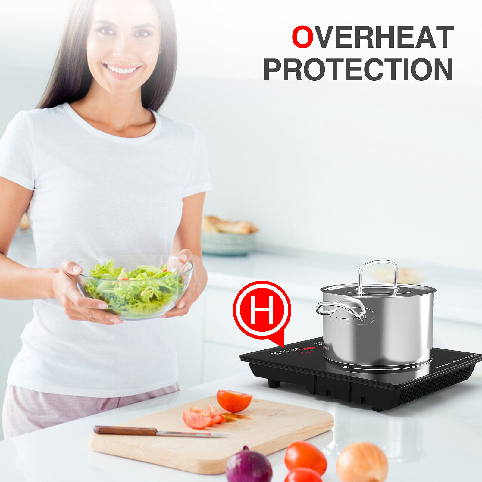 9 Power & 9 Temperature Levels Hot Plate, Child Lock & Timer Electric Stove - Fresh Stock Dated December 2025