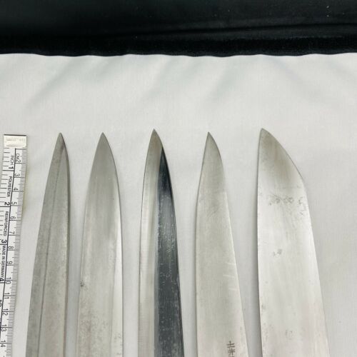 Damaged Lot of Five Japanese Chef's Kitchen Knives Yanagiba Gyuto Japan SS746 - Fresh Stock Dated December 2025