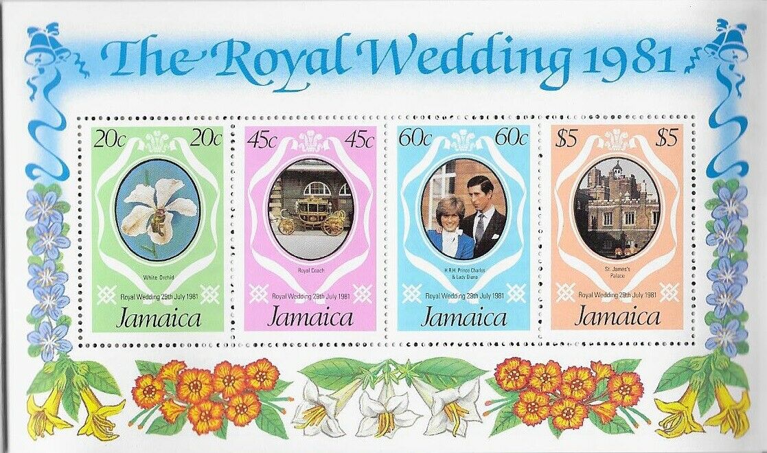Jamaica 1981 Royal Wedding Booklet, 2 panes, Scott #354 - pw67 - Fresh Stock Dated December 2025