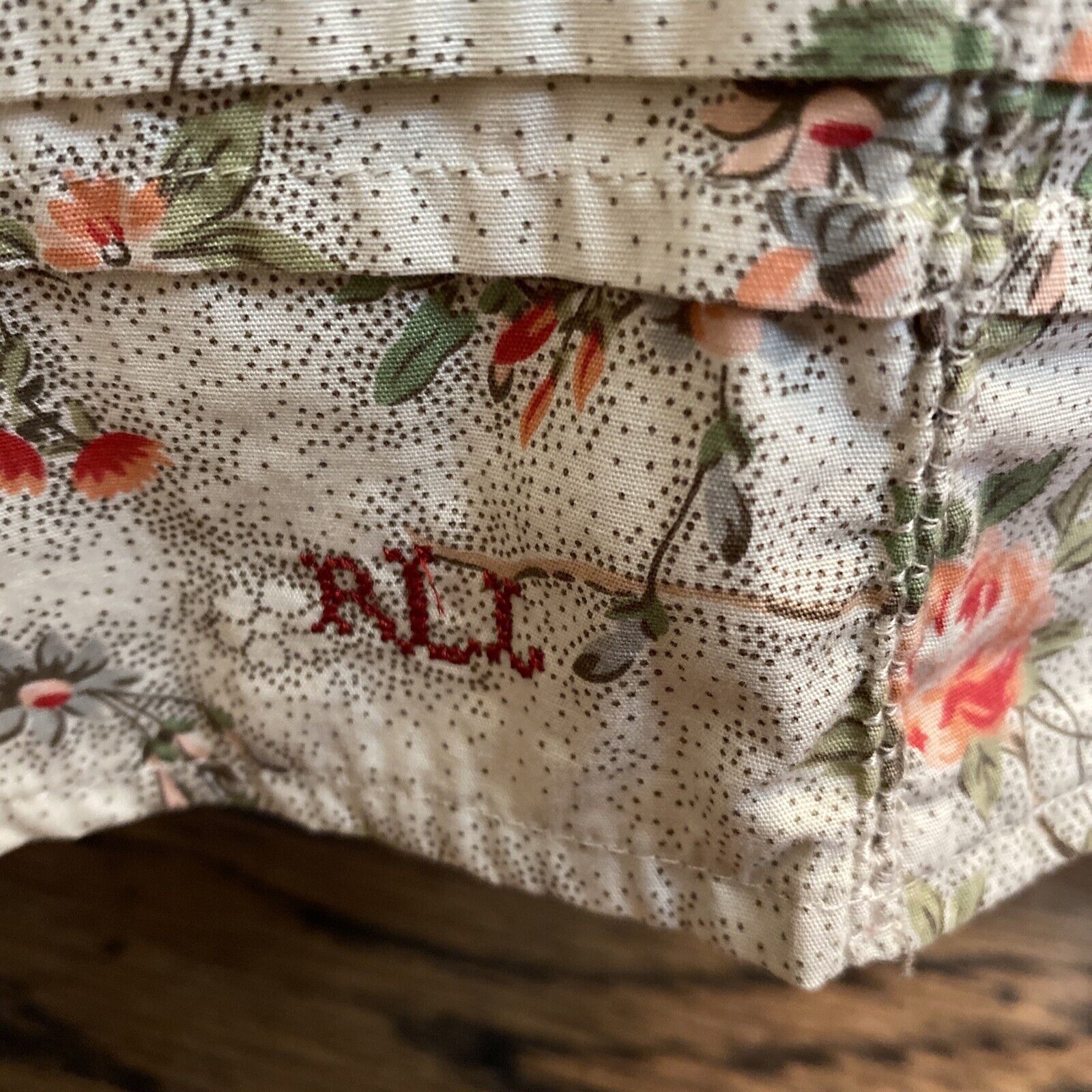 VTG Ralph Lauren Floral Maxi Skirt Cotton Prairie Peasant Cottage Sz 8 Waist 30