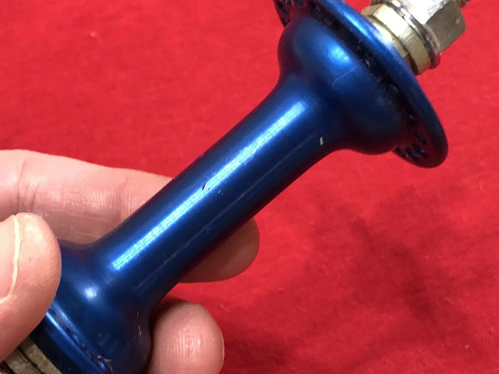 UNUSED BLUE ANODIZED SHIMANO FRONT 36 HOLE HUB 3/8 OLD SCHOOL BMX - Fresh Stock Dated December 2025