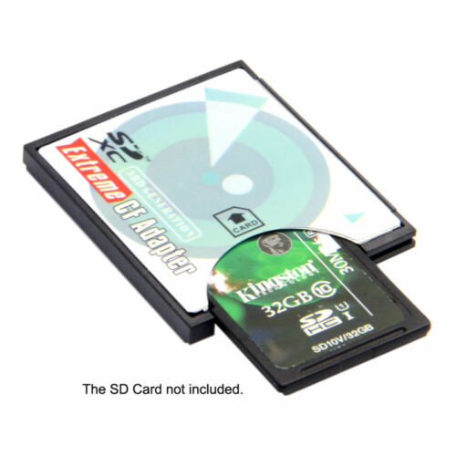 SD to CF Card Adapter MMC SDHC SDXC to Standard Compact Flash Type 2 Converter - Fresh Stock Dated February 2026