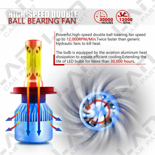 White H4 9003 ZES LED Bulb Headlight High Low Beam Conversion Kit WC For Aprilia - Fresh Stock Dated February 2026