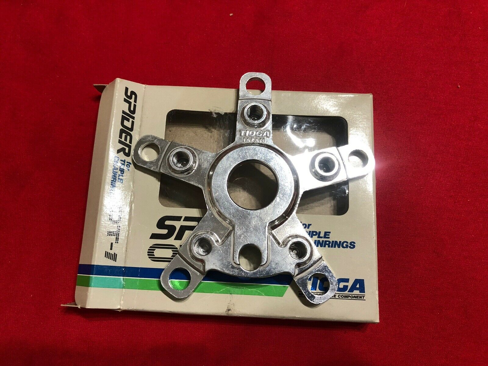 NOS Silver Tioga Spider For Triple Chainrings OT 1 Power Disc OLD SCHOOL BMX - Fresh Stock Dated December 2025