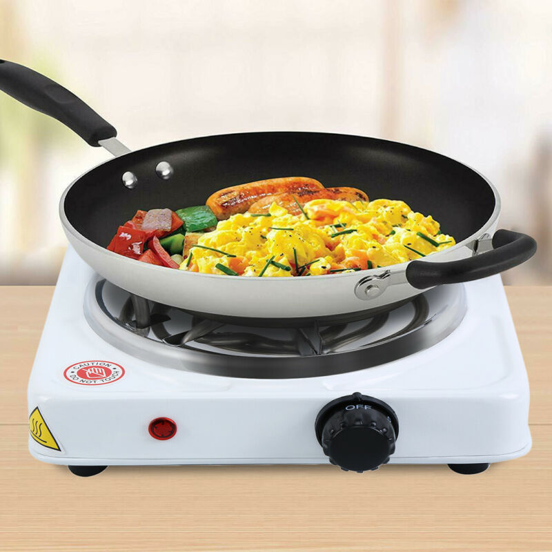 1000W Portable Electric Single Burner Hot Plate Kitchen Stove RV Dorm Cooktop US - Fresh Stock Dated February 2026