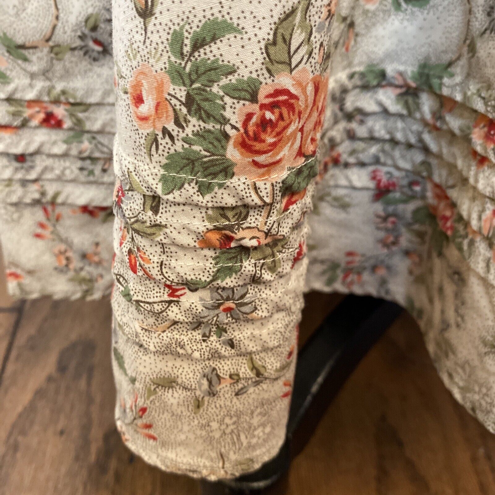 VTG Ralph Lauren Floral Maxi Skirt Cotton Prairie Peasant Cottage Sz 8 Waist 30