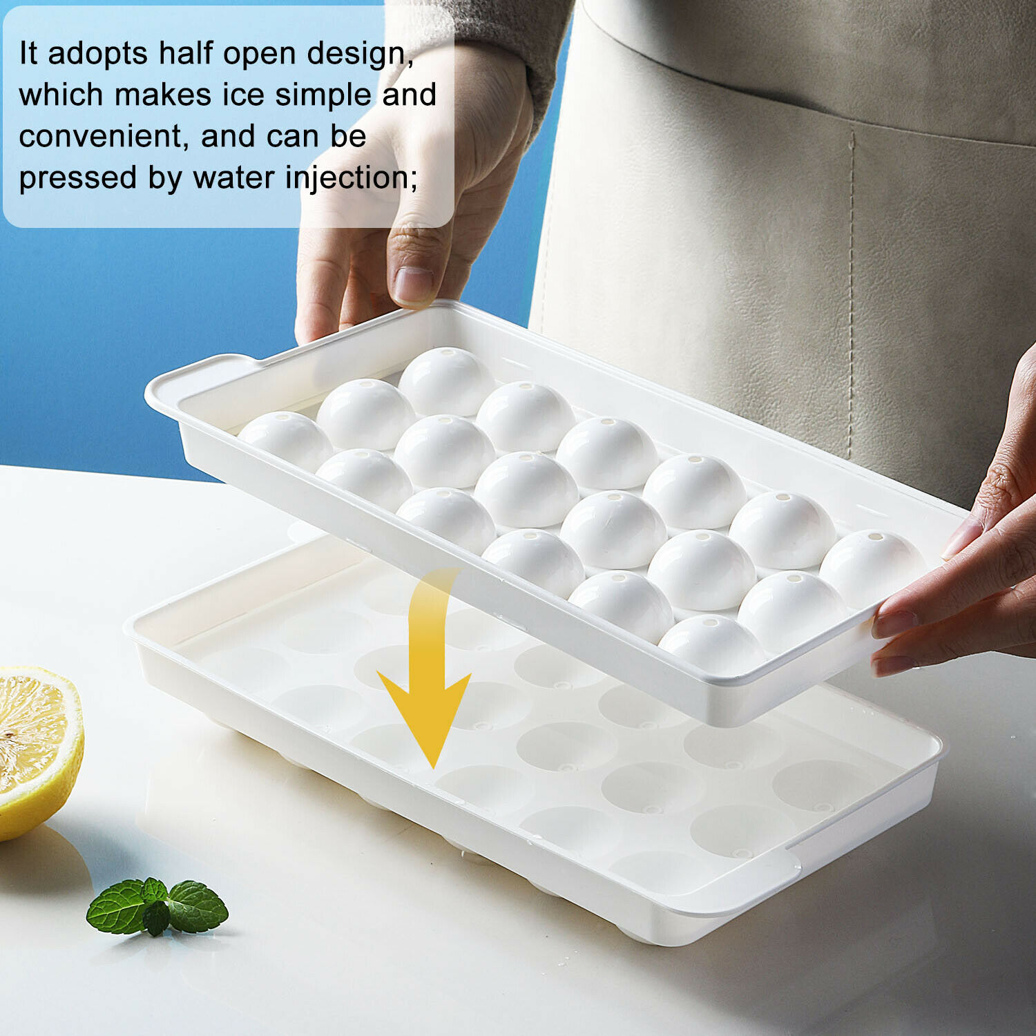 Whiskey Ice Cube Tray Ball Maker Big Mold Sphere DIY Round Mould - Fresh Stock Dated February 2026