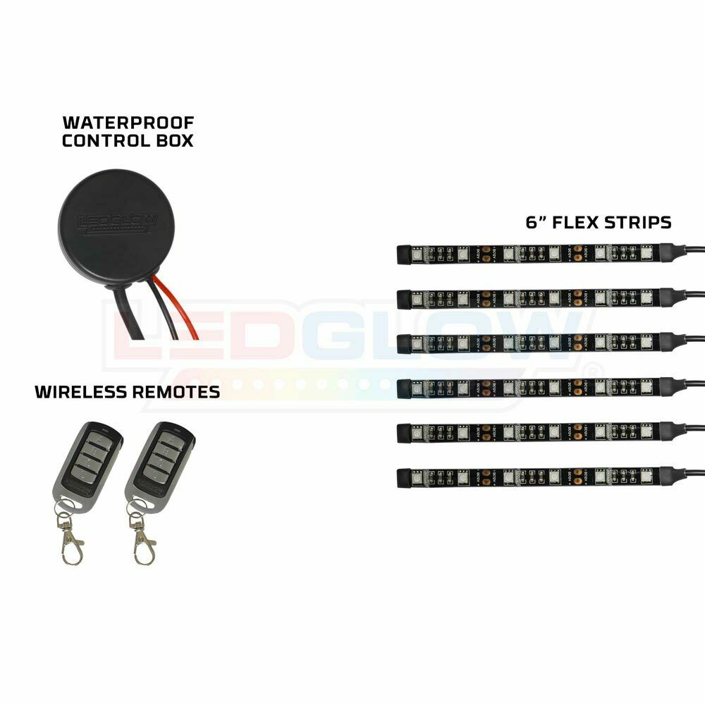 LEDGLOW 6pc ORANGE LED FLEXIBLE HONDA CBR MOTORCYCLE LIGHTS KIT w 36 LEDs - Fresh Stock Dated February 2026