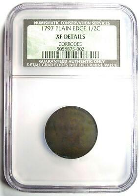 1797 Liberty Cap Flowing Hair Half Cent 1/2C - NGC XF Detail (EF) - Rare Coin! - Fresh Stock Dated December 2025
