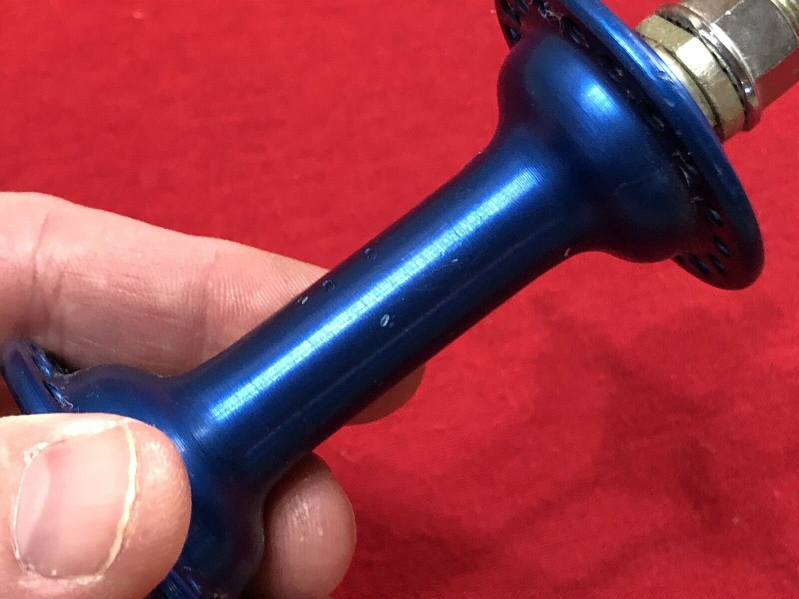 UNUSED BLUE ANODIZED SHIMANO FRONT 36 HOLE HUB 3/8 OLD SCHOOL BMX - Fresh Stock Dated December 2025