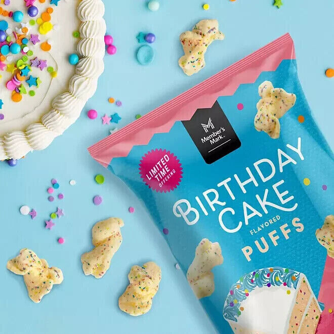 Member's Mark Birthday Cake Corn Puffs 14 oz - Fresh Stock Dated February 2026