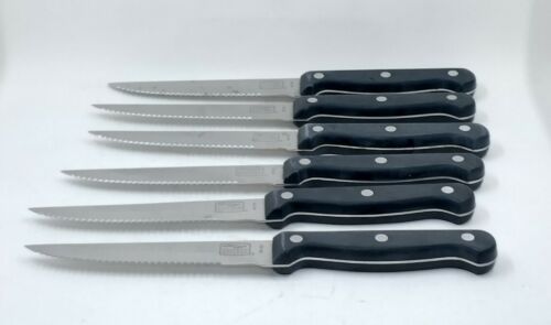Chicago Cutlery Essentials 13 Piece Black Handle Knife Set W/ Wood Block - Fresh Stock Dated December 2025