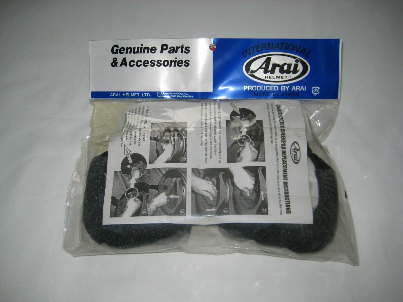 Arai Helmet 35mm Full Face Cheekpad Set For Chaser and Vector Part No. 3892 - Fresh Stock Dated February 2026