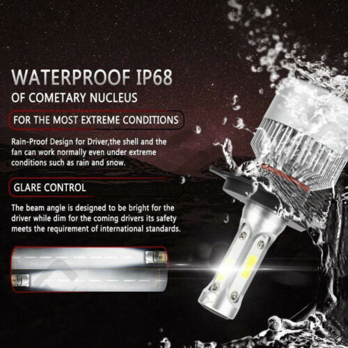 White H4 9003 ZES LED Bulb Headlight High Low Beam Conversion Kit WC For Aprilia - Fresh Stock Dated February 2026