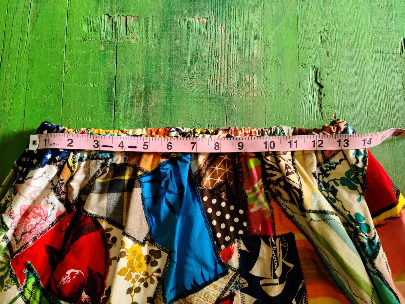 Vintage Handmade Patchwork Crazy Quilt Patches Skirt Boho  70's - Fresh Stock Dated March 2026
