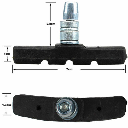 2 Pair Mountain Bike Cycling V Brake Holder Pads Rubber Durable Performance - Fresh Stock Dated February 2026