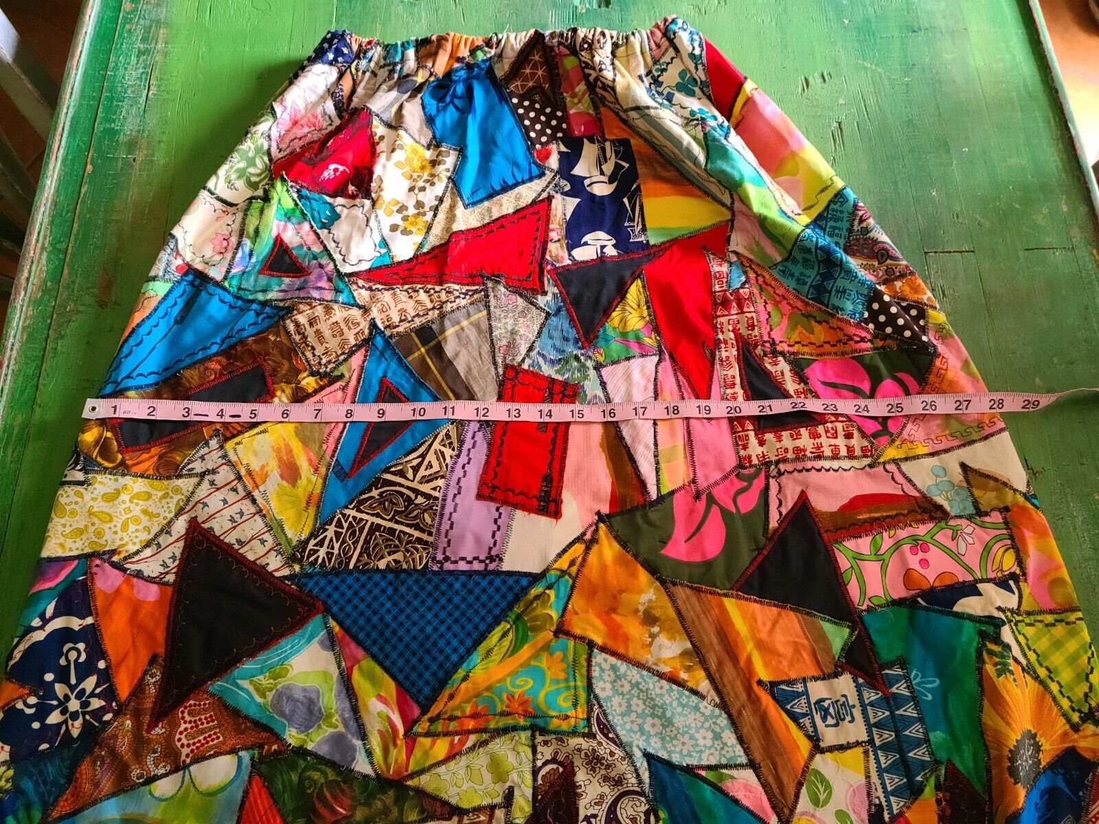 Vintage Handmade Patchwork Crazy Quilt Patches Skirt Boho  70's - Fresh Stock Dated March 2026