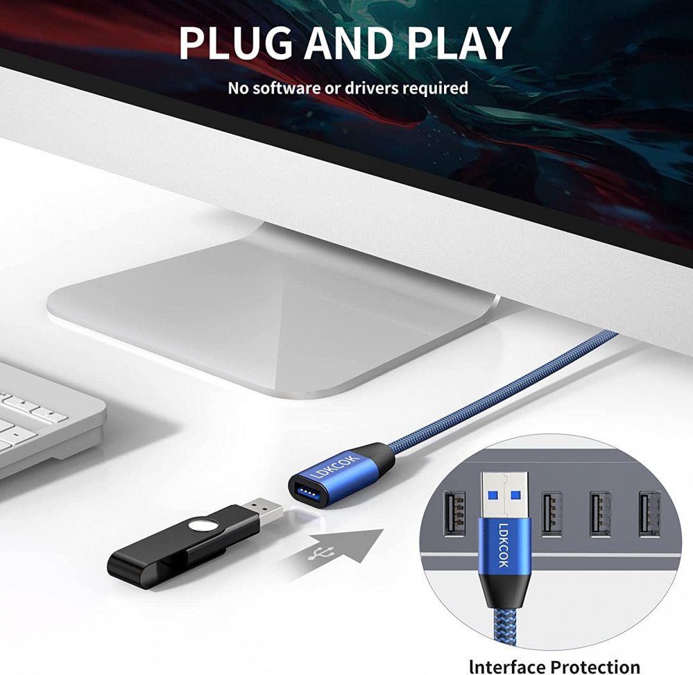 USB to Cable 3FT,Durable Braidedfor 3.0 Male Type A 3ft - Fresh Stock Dated February 2026