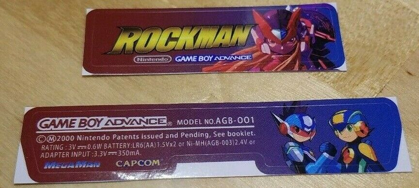 Nintendo Game Boy Advance AGB-001 MEGAMAN & ROCKMAN CONSOLE LABEL BarCode Bundle - Fresh Stock Dated December 2025