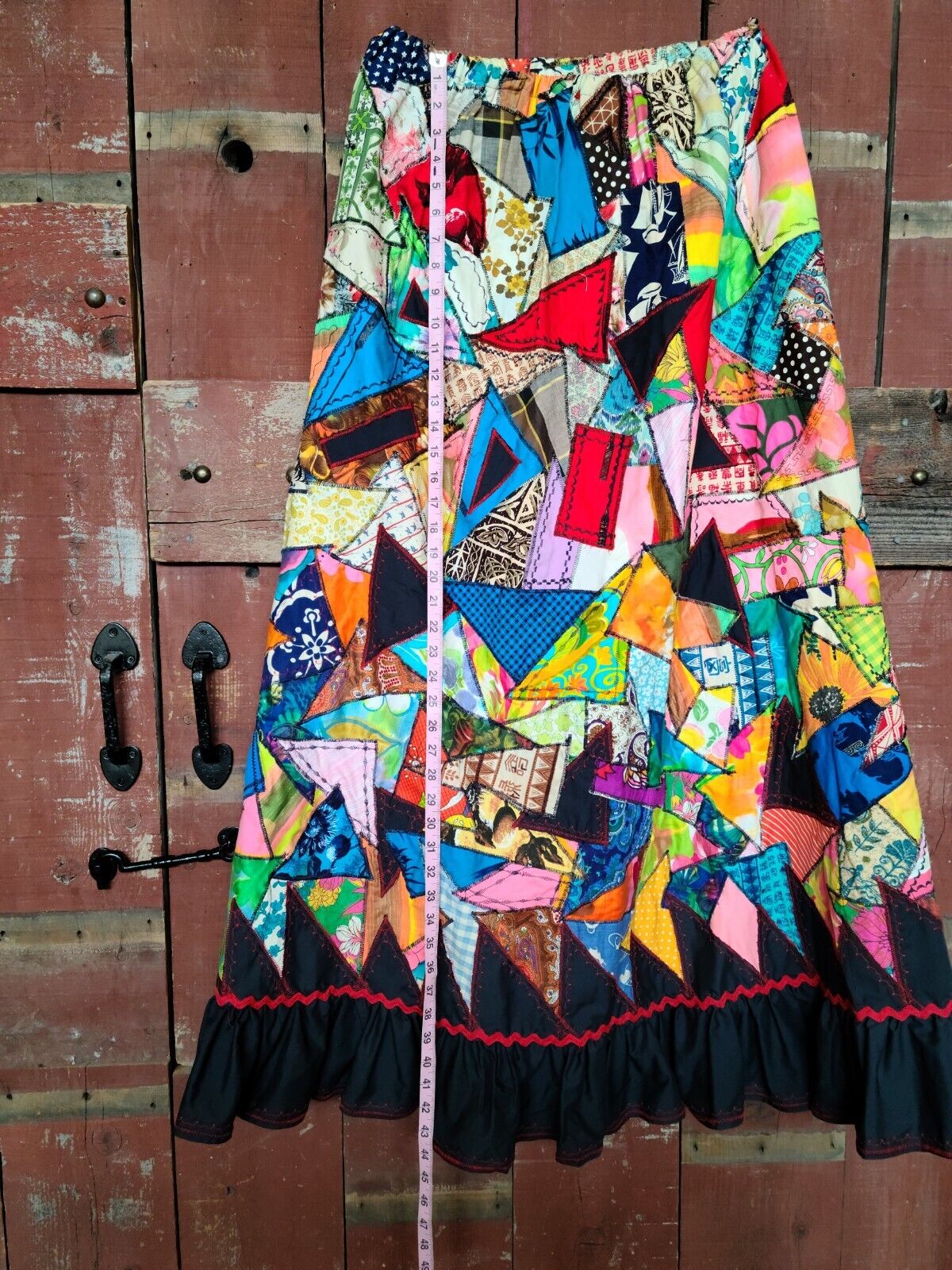 Vintage Handmade Patchwork Crazy Quilt Patches Skirt Boho  70's - Fresh Stock Dated March 2026