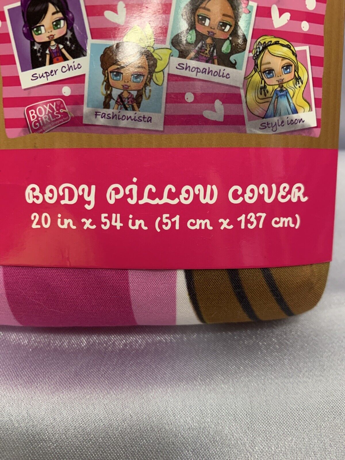 Boxy Girls Body Pillow Cover Super Soft (20 inches x 54 inches) - Fresh Stock Dated February 2026