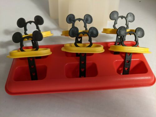 Vintage Tupperware Ice Mold Set Mickey Mouse Disney 6 Popsicle Frozen Treats - Fresh Stock Dated December 2025