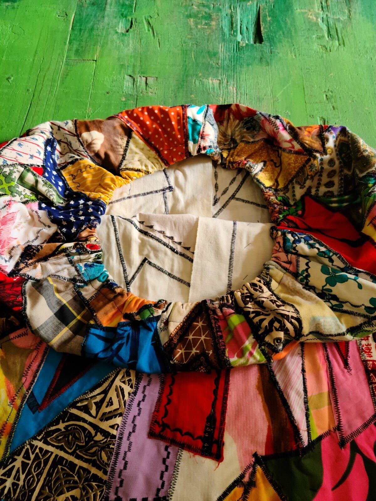 Vintage Handmade Patchwork Crazy Quilt Patches Skirt Boho  70's - Fresh Stock Dated March 2026