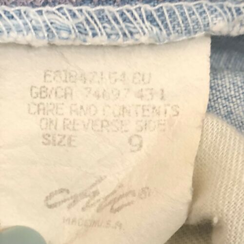 Vintage Chic Women's Size 9 Denim Skirt Pencil Style Light Wash Summer Made USA - Fresh Stock Dated February 2026