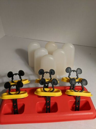 Vintage Tupperware Ice Mold Set Mickey Mouse Disney 6 Popsicle Frozen Treats - Fresh Stock Dated December 2025