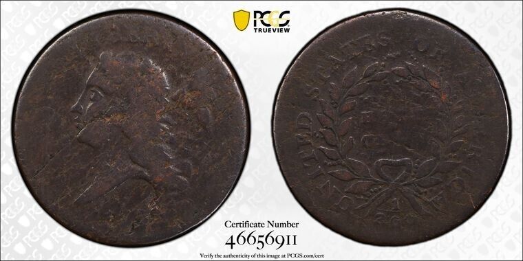 1793 Liberty Cap Half Cent PCGS VG Details - Planchet Flaw - Fantastic Reverse - Fresh Stock Dated February 2026