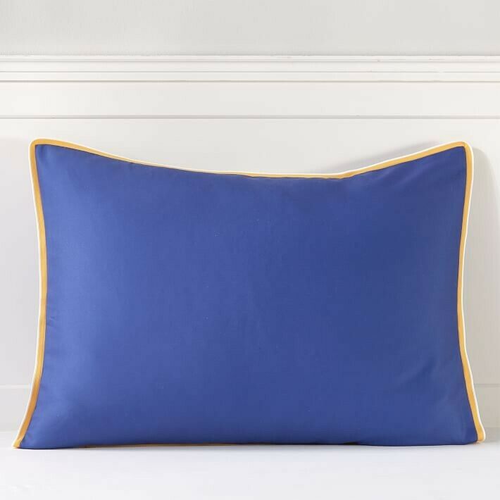 NEW 2PC Pottery Barn Teen NBA STANDARD Sham  - GOLDEN STATE WARRIORS BLUE - Fresh Stock Dated December 2025