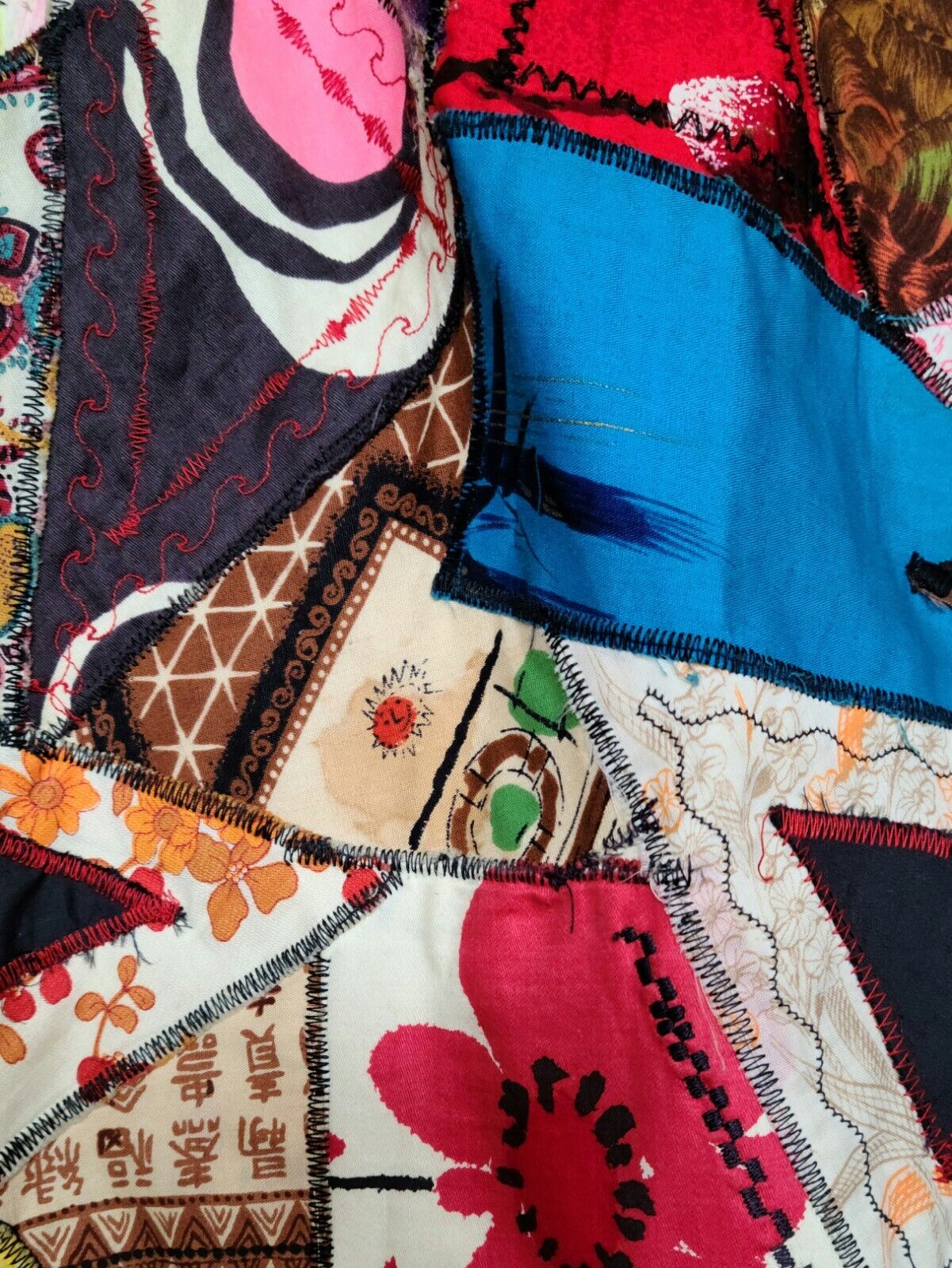 Vintage Handmade Patchwork Crazy Quilt Patches Skirt Boho  70's - Fresh Stock Dated March 2026